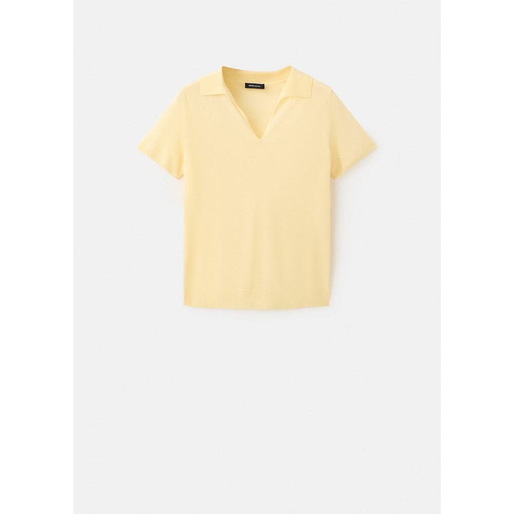 Fine-knit lyocell polo shirt